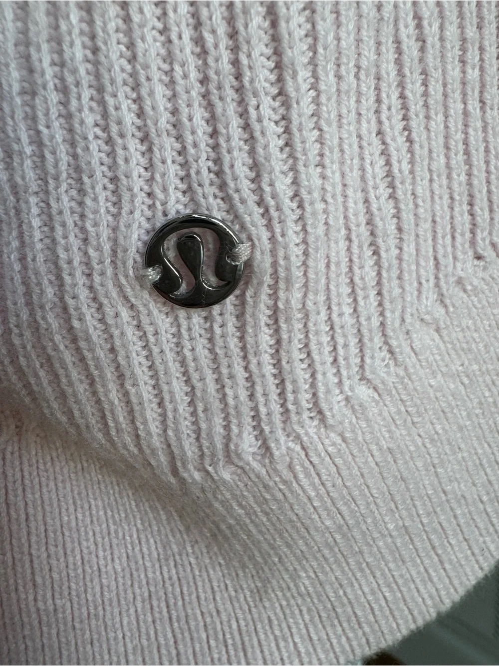 Lululemon Reversible Crossover Pink Ribbed Sweater XL cotton stretch Crop Large
